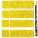 6540PCS Lemon Yellow AB Resin Flat Back Pearls Rhinestones,Mixed Size 2/3/4/5/6/8/10mm Half Round Pearl Beads Nail Gems Rhinestone with Tweezers and Picker Pencil for Crafts Nail DIY Decoration