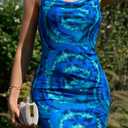 Women's Summer Floral Spaghtti Straps Maxi Dress 2026 Bodycon Sleeveless Cocktail Beach Long Tropical Dresses (Blue, S)