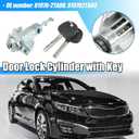 X AUTOHAUX 1 Set Door Lock Cylinder Set Kit with 2 Keys for Kia Optima 2011-2018 Left Driver Side Door Lock Set Tumbler with Key 819702TA00 81970-2TA00 LH Metal