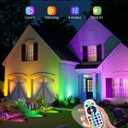 4 Pack RGB Landscape 12W Spotlights for Outdoor & Indoor Decoration Waterproof 120V Wired Color Changing Spot Light with Remote for Lighting Garden Tree, Potted Flowers, Cabinet Display, Artwork