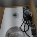 ELYONA 2 Pack Bubble Glass Pendant Lights, 8 Inch Vintage Hanging Lamp Seeded Glass Industrial Pendant Light Fixtures for Kitchen Island, Farmhouse, Bar, Bathroom, Dining Room, Oil Rubbed Bronze