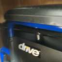 Drive Medical Blue Streak Lightweight Wheelchair - Portable Folding Mobility Aid - Swing-Away Footrests - Desk Arms - Durable Steel Frame - Easy Transport & Storage - 18-Inch Seat