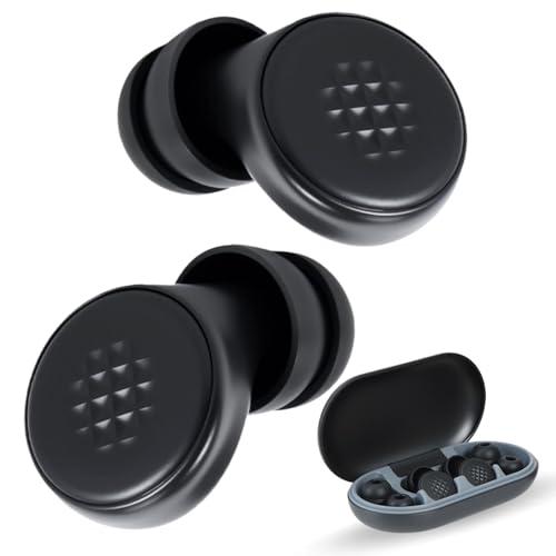 Ear Plugs for Sleeping Noise Cancelling 45dB,7 Pairs Reusable Suitable for Side Sleepers,Work, Concerts, Travel & Focus (Black)