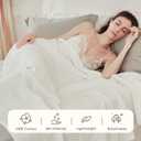 EMME Cotton Muslin Large Throw Blanket Couch Breathable Gauze Soft Lightweight Bed Blankets Adults (White,50"x70")