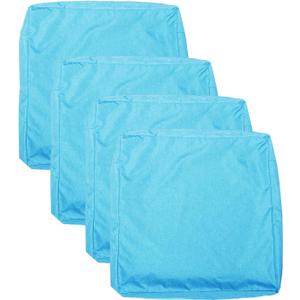 Patio Seat Cushion Covers,Washable Slip Covers Replacement,Waterproof Outdoor Furniture Chair Cushion Pillow Seat Cover for Couch,Garden,Sofa,Aqua,24"24"4"(4 Covers Only)