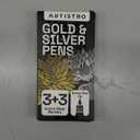 ARTISTRO 6 Acrylic Gold & Silver Paint Pens - 0.7mm Extra-Fine Markers - Great for Greeting Cards, Ornament Decor, & More