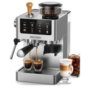 AIRMSEN Espresso Machines with Burr Grinder, 20 Bar, Milk Frother Steam Wand, Stainless Steel Coffee Maker for Home - Cappuccino Latte & ​​Cold Brew​​ Iced Coffee Maker & Americano