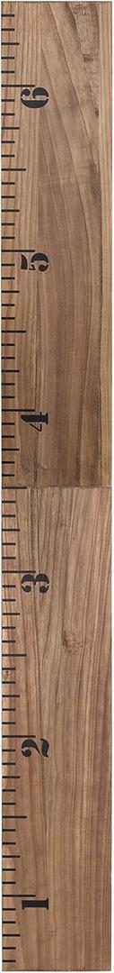 Kate and Laurel Growth Chart 6.5' Wood Wall Ruler, Rustic Brown (72L" x 8W")