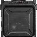iLive ISB659B Wireless Tailgate Party Speaker, with Built-in Rechargeable Battery and Roller Wheels, Black
