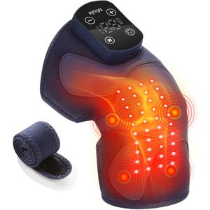 Red Light Therapy & Vibration Massage Knee Brace: Wireless Rechargeable, with 660nm&850nm Light & Heating Function  Relief for Knee, Joint, Elbow & Shoulder Pain, Promotes Faster Recovery