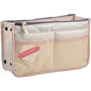 Vercord Updated Purse Handbag Organizer Insert Liner Bag in Bag 13 Pockets Milky Beige Large