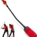 Golf Swing Trainer - Click Stick Golf Trainer for Golf Tempo Practice, Weighted Golf Training Aid Helps Enhance Strength, Improve Swing Rhythm & Maintain Balance (Right Handed-Red)