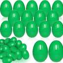 30Pcs Easter Eggs,2.36" Plastic Empty Fillable Easter Eggs for Easter Filling Easter Hunt,Easter Themed,Basket Stuffers Fillers Crafts Party Favor(Green)