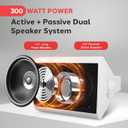 Pyle 6.5 Inch Wall Mount Waterproof Speaker System for Indoor or Outdoor Wireless Bluetooth Surround Sound System, White (2 Pack)