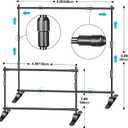 EMART Adjustable Photo Backdrop Banner Stand with 8 x 8ft (W x H) Telescopic Tubes, Suitable for Trade Shows, Professional Photography Booths, and Step and Repeat Background Displays