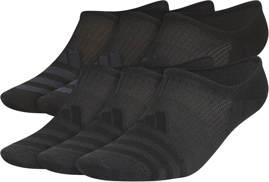 adidas mens Superlite 3.0 Super No Show Socks (6-pair) Ultra Low-profile, Arch Compression for Secure Fit (Large, Black/Night Grey) adidas mens Superlite 3.0 Super No Show Socks (6-pair) Ultra Low-profile, Arch Compression for Secure Fit (Large, Black/Night Grey)