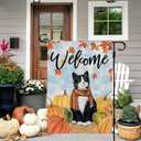2 x DLZDN Fall Cat Garden Flag Tuxedo Cat Pumpkins Flag 1218 Inch Double Side Vertical Burlap Farmhouse Yard Sign Autumn Welcome Seasonal Outdoor House Decoration