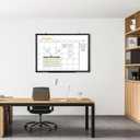 Whiteboard Calendar 30x20 Monthly Magnetic Dry Erase Board, Black