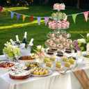 Large Cupcake Stand, 7 Tier Cupcake Tower Tree, Round Cupcake Display Stand, Tiered Cupcake Holder for Party,Clear Dessert Stand for Wedding