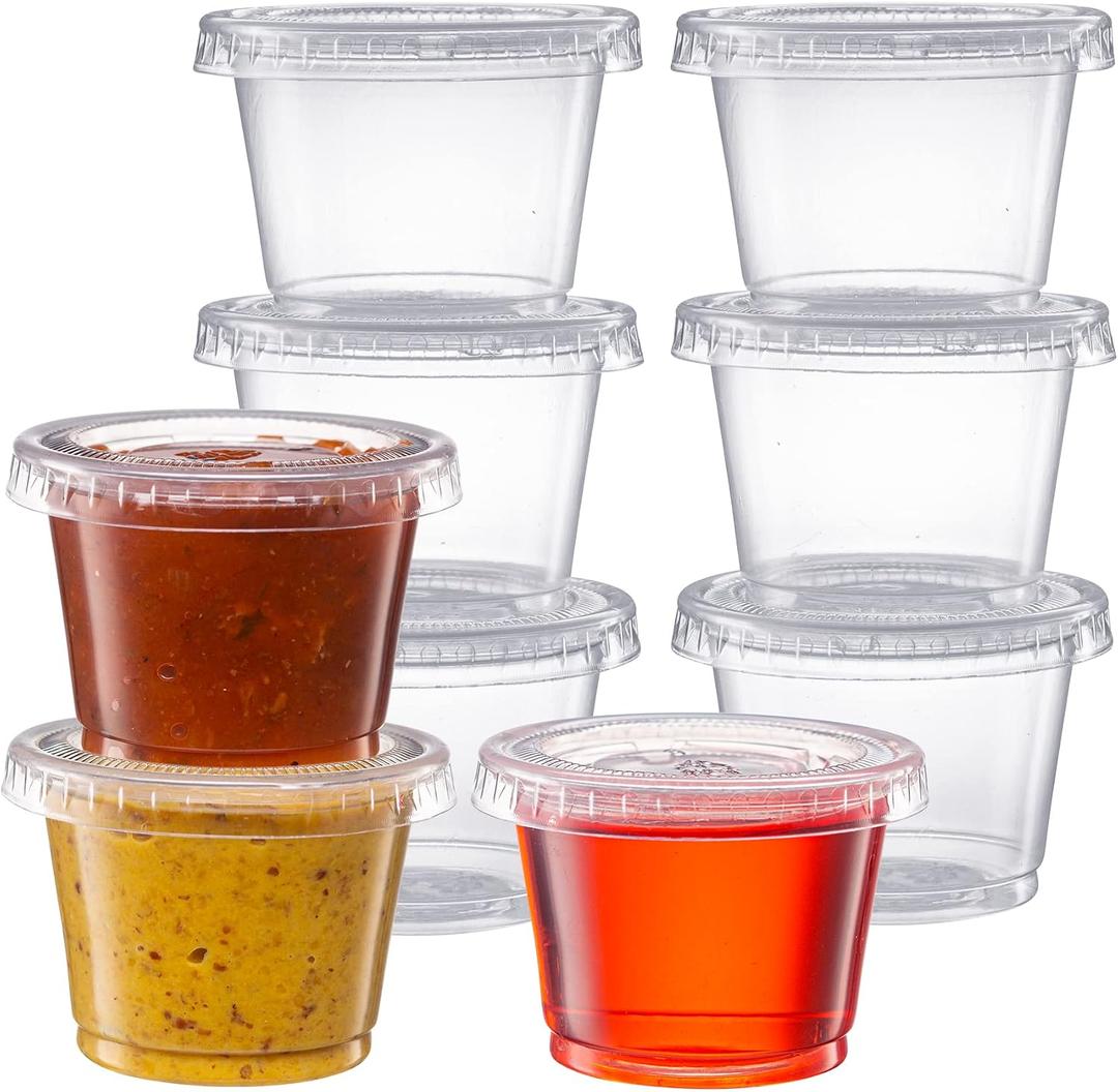 Pantry Value 1 oz. Jello Shot Cups with Lids [200 Count] Portion Containers