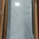 36x80 Inch Glass Sliding Barn Door Slab and 6.6ft Hardware Kit Included, 5 Frosted Glass, LVL Wood Panel Covered with White Water-Proof Scratch-Proof PVC Surface, Simple DIY Assembly