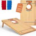 Regulation Cornhole Board Set - Premium Solid Wood,8 Cornhole Bags 2x3ft