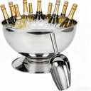 3 Gallon Large Ice Bucket for Party,12L Silver Champagne Bucket Ice Bowl