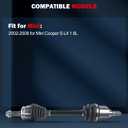cciyu CV Axle Shaft Assembly for Mini for Cooper 2002-2008 669279 (1 Pack)