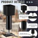 Lasnten 2 Pcs 4.5x4.5 Screw Jack Post 14.5" - 18.5" Height Range 24700 lbs Load Capacity Adjustable Temporary House Jacks for Leveling Flooring Basement Shore Beams Foundation Repair(Black)