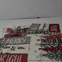 Christmas Pillow Covers Set of 4 for Xmas Decorative Throw Pillowcase Winter Holiday Cushion Case for Home Decor (Pickup Bow Christmas Tree) (Red, 16"x16")