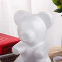 Amosfun Modelling Polystyrene Foam Bear Mould White DIY Craft for Flower Arranging Gift Wedding Party Decoration 7.87x 5.12 Inch