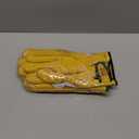 LOCCEF 2 Pairs Leather Work Gloves for Men and Women,Cowhide Leather Gloves Utility Working Gloves (Yellow)