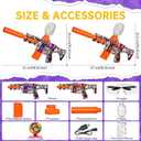2 Pack Splatter Blaster Electric Toys Skeleton Style Toy(Red & Purple)