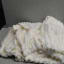 Bedsure GentleSoft Full Size Blanket for Bed - Cozy Soft Blankets for Women, Cute Large Fleece Throws for Girls, Off White, 84x90 Inches