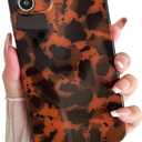 Compatible with for iPhone 12 Case, Tortoise Shell Retro Amber Brown Cheetah Print Leopard, Fashion Classic Soft TPU Protective Shockproof Case for iPhone 12 6.1 ''Color1