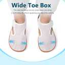 XIHALOOK Womens Flat Sandals Closed Toe Summer Breathable Mesh Sandals for Beach Travel Casual Walking Shoes Zero Drop Wide Barefoot Shoes (White), Size: 9.5 Wide