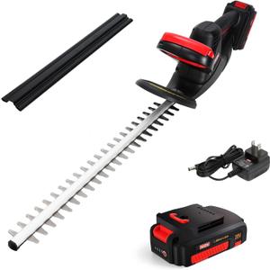 MZK 22'' Cordless Hedge Trimmer, 20V Bush Trimmer, Handheld Hedge Cutter, Grass Shrub Trimmer, Lightweight & Compact Trimmer(Battery & Charger Included)