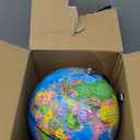 USA Toyz Illuminated Globe for Kids Learning- 3-in-1 STEM Globes of the World with Stand, Constellation Map, Built-in LED Night Light Desk Globe Lamp, Non-Tip Metal Base, 9.75 Tall, 7 Inch Diameter