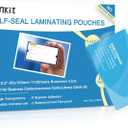 Uinkit Self Sealing Laminating Pouches, Waterproof Lamination Pouches, Permanent Adhesive 10mil Thickness 2.6x3.9inches 110Pack No Machine Needed (2.6x3.9Inchesx110Pack)