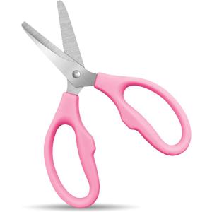 3 x Pink Scissors for School Multipurpose Stylish: 5 inch - Comfort Grip - Stainless Steel - Scissors with Home - Office - for Cutting Paper - Open Envelopes - Cut Tape