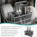 Grey 7-compartment dishwasher basket for silverware, compatible with most brands - GE, Whirlpool, Samsung, Bosch, Maytag, KitchenAid, Kenmore
