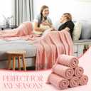Buryeah 6 Pack Boho Knitted Throw Blankets with Tassels 50x60 Soft Warm Throws Bulk for Wedding Guests Housewarming Employee Teacher Appreciation Gifts Cozy Farmhouse Home Decor (Pink)