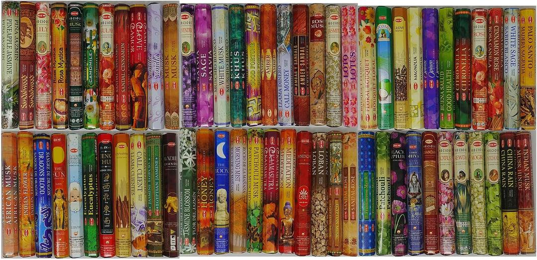 HEM Incense Sticks 12 Box Variety Pack (240 Sticks Total, 20 Sticks per Box) | Long Lasting Fragrance | Meditation, Relaxation, Yoga, Aromatherapy & Home Fragrance
