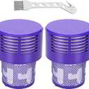 2 Pack V10 Filters Replacement for Dyson V10 Cyclone Series, V10 Absolute, V10 Animal, V10 Total Clean, SV12, Replace Part No. 969082-01, V10 Filters & 1 Clean Brush