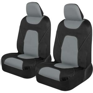 Motor Trend AquaShield Waterproof Front Seat Covers, Gray Seat Covers for Cars Neoprene Front Car Seats Cover, SUV Seat Covers Protector - Car Interior Cover for Auto, Trucks, & Dog Owners