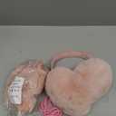 Jeere 2 Pcs Winter Ear Muffs Mittens Set Faux Fur Flip Mittens Fuzzy Cute Fluffy Earmuffs Convertible Warm Gloves for Women