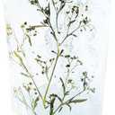 Creative Co-Op Tall Reclaimed Glass Votive Holder with Natural Botanicals, Clear