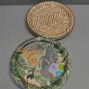Fetti Animal Print Safari Paper Plates, 4 Designs | 24 pcs 9" | Kids Decorations, Jungle Party Setting, Wild Birthday Decor, Rainforest Tablescape, Zoo Table Decor