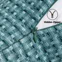 Kevin Textile Outdoor Waterproof Throw Pillow Covers Pack of 2 Farmhouse Decorative Cushion Covers for Garden Patio Tent Balcony Bench Couch Sofa 20x20 Inch, Teal