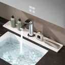 Faucet Mat for Kitchen Sink, Stone Drying Mat for Kitchen Counter, Stone Mat Bathroom, Kitchen Mat, Sink Mat, Water Absorbing Stone Tray for Sink, Bathroom Stone Mat (WHITE, 23.6*4")